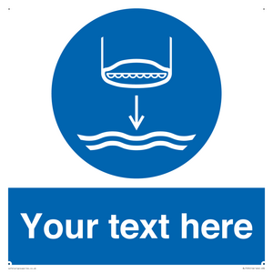 Custom Lower lifeboat to the water in launch sequence